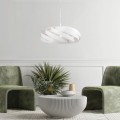Lampa wisząca z nowoczesnym abażurem na E27 VENTO 60 cm biała/white 1134 Zuma Line