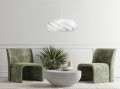Lampa wisząca z nowoczesnym abażurem na E27 VENTO 60 cm biała/white 1134 Zuma Line