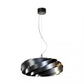Lampa wisząca nad stół  dekoracyjnym abazurem VENTO 60 cm antracyt 1136 Zuma Line