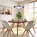Lampa wisząca z białymi szklanymi kloszami ORBIT czarna 3xE27 5004 Zuma Line