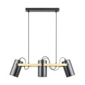 Lampa wisząca z czarnymi ruchomymi reflektorkami RESI 3xE27 A8162-3A Zuma Line