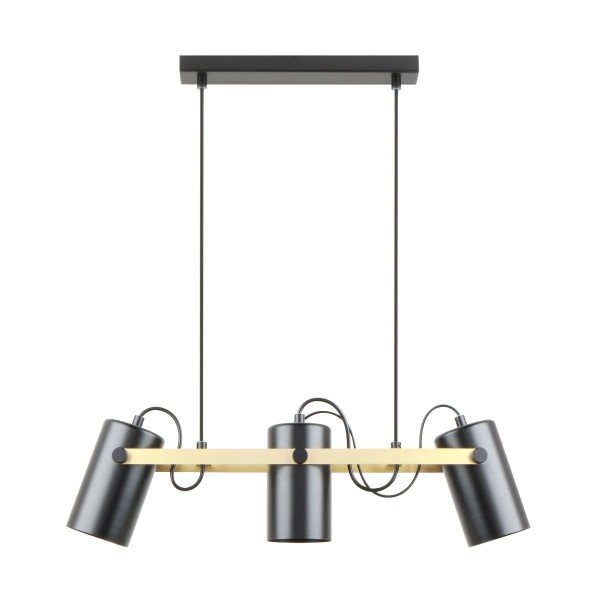Lampa wisząca z czarnymi ruchomymi reflektorkami RESI 3xE27 A8162-3A Zuma Line