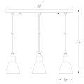 Lampa wisząca minimalistyczna MORA Czarne zwisy E27 A8102-3A Zuma Line
