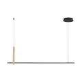 Lampa wisząca podłużna  nad stół WOOD CLAUD czarna LED 22806M Zuma Line