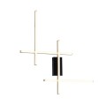 Kinkiet ścienny LED regulowana barwa EDGE czarno-złoty 22009W4-BK/GD Zuma Line