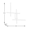 Kinkiet ścienny LED regulowana barwa EDGE czarno-złoty 22009W4-BK/GD Zuma Line