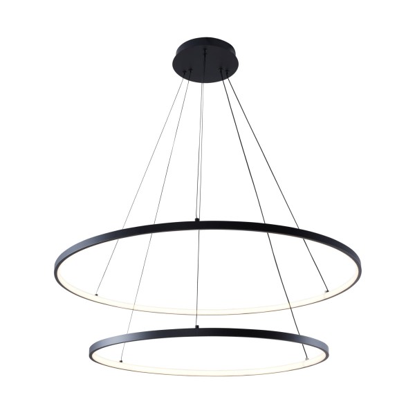 Lampa wisząca podwójny ring LED 60W BRENO czarna 2023200-BK Zuma Line