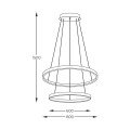 Lampa wisząca podwójny ring LED 60W BRENO czarna 2023200-BK Zuma Line