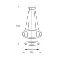 Lampa wisząca podwójne ringi LED BRENO czarna 18140BK-2 Zuma Line