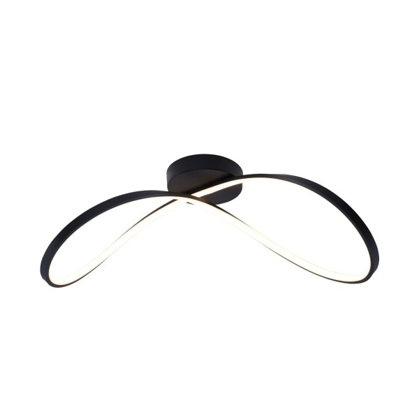 Lampa sufitowa w kształcie wstążki  LED 45W ERDA czarna 19600C-BK Zuma Line