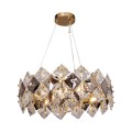 Nowoczesna lampa wisząca do salonu glamour TIARA 9864-500 złota Zuma Line