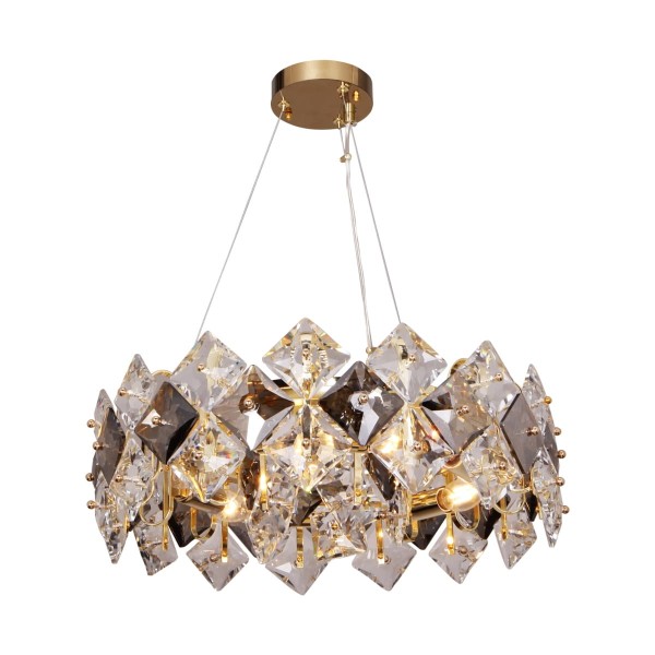 Nowoczesna lampa wisząca do salonu glamour TIARA 9864-500 złota Zuma Line