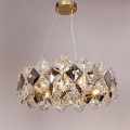 Nowoczesna lampa wisząca do salonu glamour TIARA 9864-500 złota Zuma Line