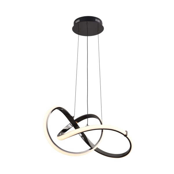 Stylowa lampa wisząca do salonu ledowa wstęga czarna INDIGO MD9717-1-3BCD  Zuma Line