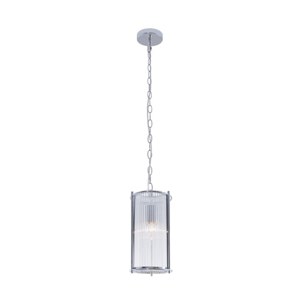 Lampa dekoracyjna wisząca szklany klosz chromowane elementy MARMO 2200131P-1 Zuma Line