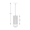 Lampa dekoracyjna wisząca szklany klosz chromowane elementy MARMO 2200131P-1 Zuma Line