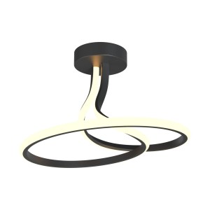 Lampa sufitowa czarna nowoczesny kształt LED 3000K CLINT MX6349-1-3BT Zuma Line