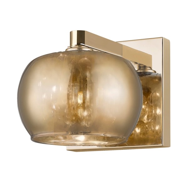 Kryształowa lampa ścienna kinkiet francuskie złoto CRYSTAL na G9 W0076-01A-F7HF  Zuma Line
