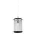 Lampa wisząca zwis SERGIO czarna szklany smukły klosz P0528-01F-P7AC Zuma Line