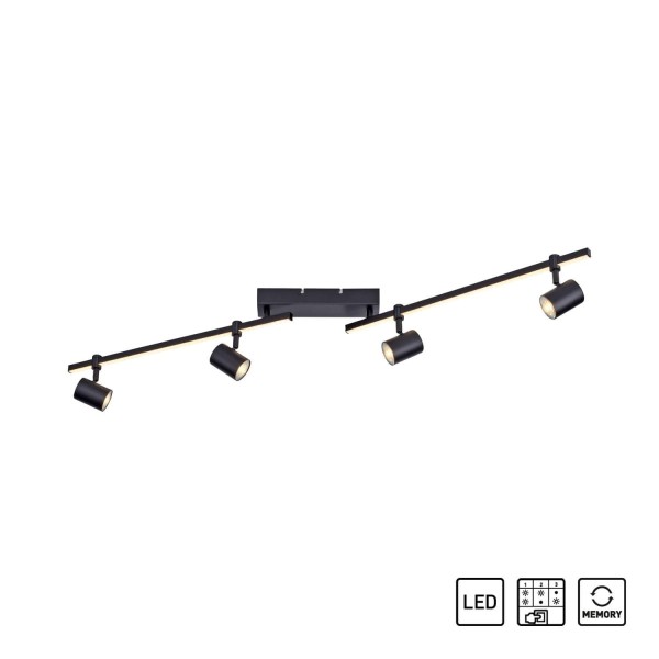 Lampa sufitowa BARIK 5 - punktowa czarny PaulNeuhaus - 6525-18