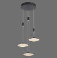 Lampa wisząca sufitowa LAUTADA 3 - punktowa czarny PaulNeuhaus - 2082-18