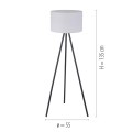 Lampa podłogowa stojąca HOLLY 1 - punktowa czarny LeuchtenDirekt - 19827-18