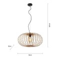 Lampa wisząca sufitowa RACOON 1 - punktowa naturalnego drewna LeuchtenDirekt - 11409-79