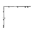 Zestaw szynowy 1-fazowy czarny 2x2m w kształcie litery L 8xGU10 3019 Zuma Line