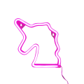Neon ścienny różowy  jednorożec UNICORN FM-NL10 Zuma Line