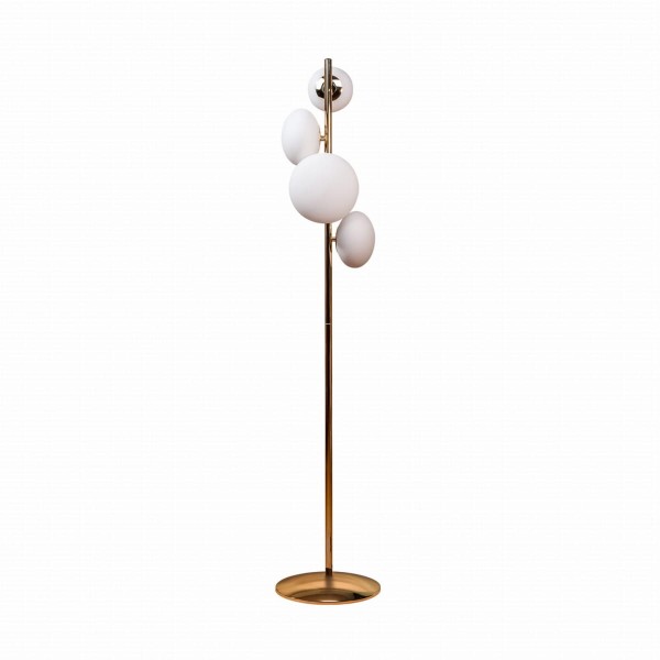 Lampa podłogowa OMI kolor Złoty ozdobne szklane klosze 4xG9 140cm 1177 Zuma Line