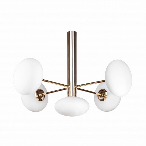 Lampa sufitowa OMI z czterema złotymi ramionami szklane klosze 5xG9 1199 Zuma Line