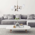 Lampa wisząca złoty stelaż szklane klosze wymienne źródło światła  OMI 1197 Zuma Line