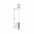 Lampa wisząca zwis z serii CALLY szklany klosz LED 8W regulacja barwy pilot MD3147-1A-3GT Zuma Line