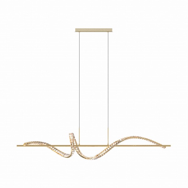 Lampa wisząca złota z kryształkami ATHESA, LED 26W 2700-6000K - MD3170-1-3GT Zuma Line