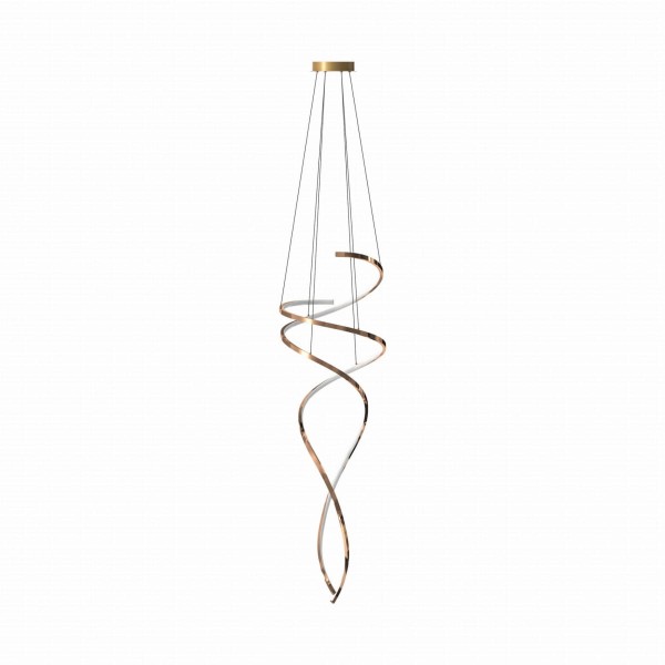 Lampa wisząca spiralna COCO kolor złoty, LED 70W 2700-6000K - MD3127-2M-3GT Zuma Line