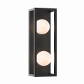 Kinkiet ścienny PIRO kolor czarny, szklane klosze, 2*G9 + LED 13W 3000-6000K- MB3115-2-3BT Zuma Line