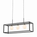 Lampa wisząca PIRO czarny, białe szklane klosze, 3*G9 + LED 33W 3000-6000K - MD3115-3-3BT Zuma Line