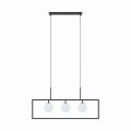 Lampa wisząca PIRO czarny, białe szklane klosze, 3*G9 + LED 33W 3000-6000K - MD3115-3-3BT Zuma Line