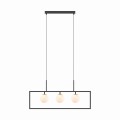 Lampa wisząca PIRO czarny, białe szklane klosze, 3*G9 + LED 33W 3000-6000K - MD3115-3-3BT Zuma Line