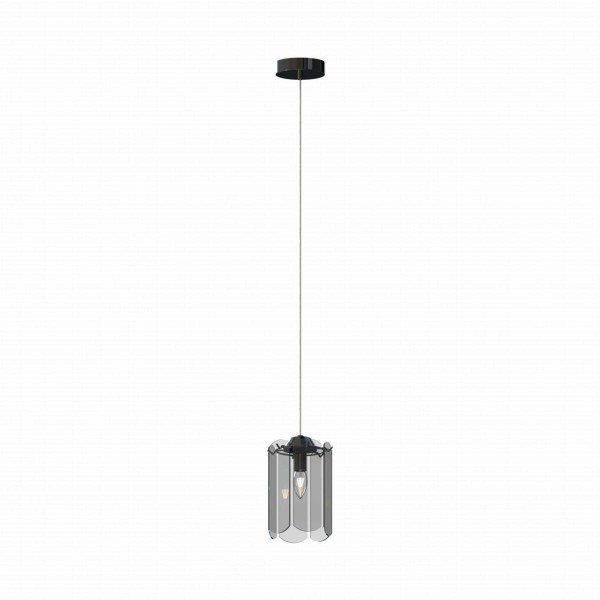 Lampa wisząca zwis NIRA, dymiony szklany klosz, źródło 1*E14 - MD3523-1-EBCN Zuma Line