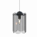 Lampa wisząca zwis NIRA, dymiony szklany klosz, źródło 1*E14 - MD3523-1-EBCN Zuma Line