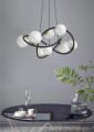 Lampa wisząca NISYRO złoto czarna, źródło z ośmioma alabastrowymi szklanymi kloszami na G9 - MD4922-8-EBGN Zuma Line