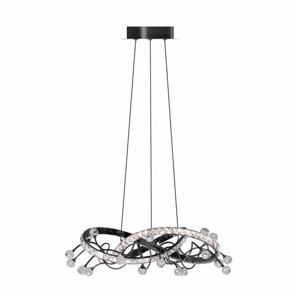 Lampa dekoracyjna wisząca kryształowa MAIA kolor Czarny, LED 25W 2700-6000K - MD3481-1S-3BCT Zuma Line