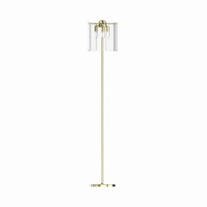 Lampa podłogowa złota 145 cm NIRA, szklany klosz, 3*E14 do stylowego salonu - ML3523-3-EGN Zuma Line