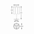 Lampa stołowa NIRA kolor Czarny, elegancki szklany klosz, wymienne źródło światła - MT3523-3S-EBCN Zuma Line