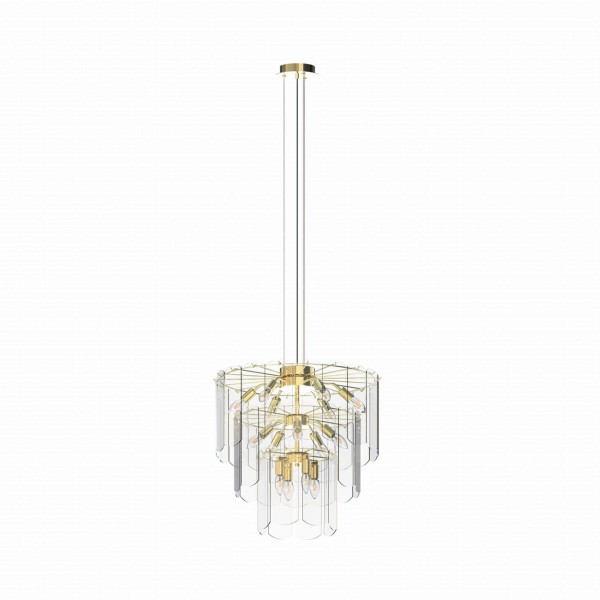 Lampa wisząca w stylu glamour NIRA złota, do salonu nad stół - MD3523-14L-EGN Zuma Line
