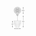 Lampa wisząca w stylu glamour NIRA złota, do salonu nad stół - MD3523-14L-EGN Zuma Line