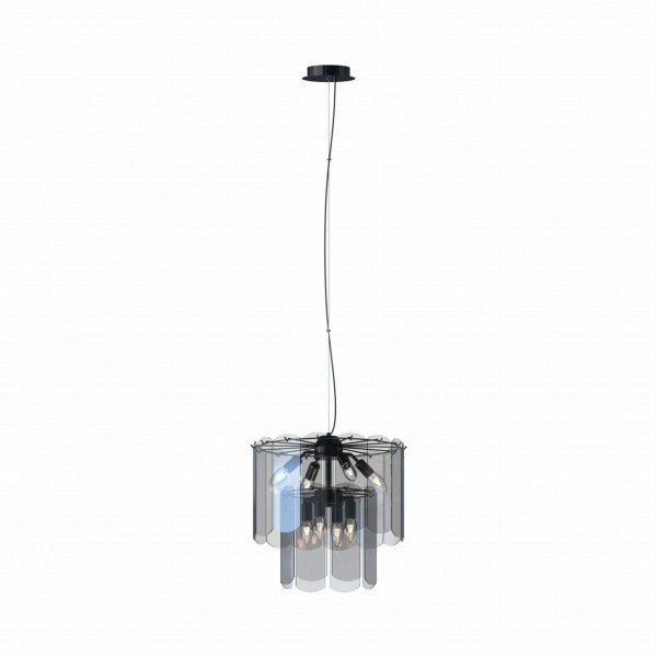 Lampa wisząca z rodziny NIRA kolor czarny, do salonu w stylu glamour - MD3523-8M-EBCN Zuma Line