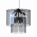 Lampa wisząca z rodziny NIRA kolor czarny, do salonu w stylu glamour - MD3523-8M-EBCN Zuma Line