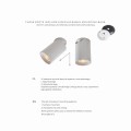 Lampa sufitowa reflektorek TORE biały, regulowany spot GU10 TLS006-WH Zuma Line